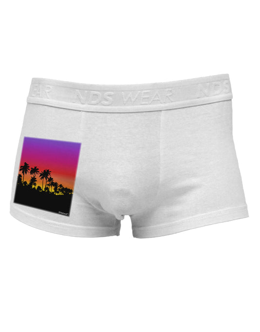 Palm Trees and Sunset Design Side Printed Mens Trunk Underwear by TooLoud-Mens Trunk Underwear-TooLoud-White-Small-Davson Sales
