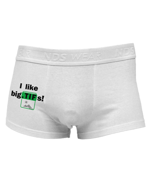 I Like Big Tifs Side Printed Mens Trunk Underwear-Mens Trunk Underwear-NDS Wear-White-Small-Davson Sales