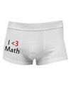 I Heart Math Side Printed Mens Trunk Underwear by TooLoud-Mens Trunk Underwear-NDS Wear-White-Small-Davson Sales
