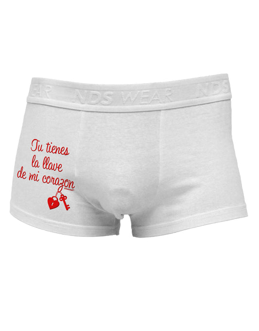 Tu Tienes La Llave De Mi Corazon Side Printed Mens Trunk Underwear by TooLoud-Mens Trunk Underwear-TooLoud-White-Small-Davson Sales
