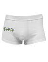 Planet Earth Text Only Side Printed Mens Trunk Underwear-Mens Trunk Underwear-NDS Wear-White-Small-Davson Sales