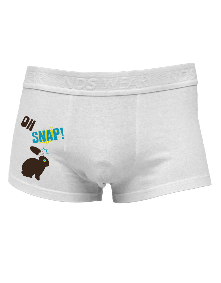 TooLoud Oh Snap Chocolate Easter Bunny Side Printed Mens Trunk Underwear-Mens Trunk Underwear-NDS Wear-White-Small-Davson Sales