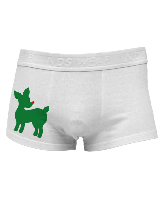 Cute Red and Green Rudolph - Christmas Side Printed Mens Trunk Underwear by TooLoud-Mens Trunk Underwear-NDS Wear-White-Small-Davson Sales