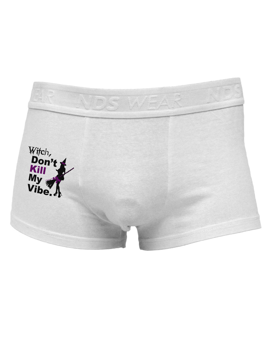Don’t Kill My Vibe Side Printed Mens Trunk Underwear-Mens Trunk Underwear-NDS Wear-White-Small-Davson Sales