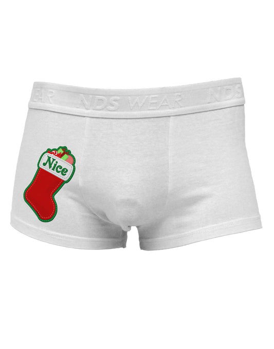Nice Stocking Cute Christmas Side Printed Mens Trunk Underwear-Mens Trunk Underwear-NDS Wear-White-Small-Davson Sales