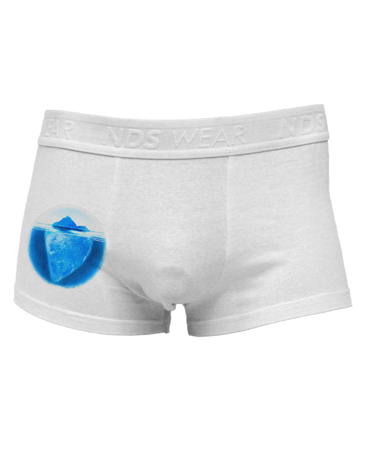 Iceberg Watercolor Side Printed Mens Trunk Underwear-Mens Trunk Underwear-NDS Wear-White-Small-Davson Sales