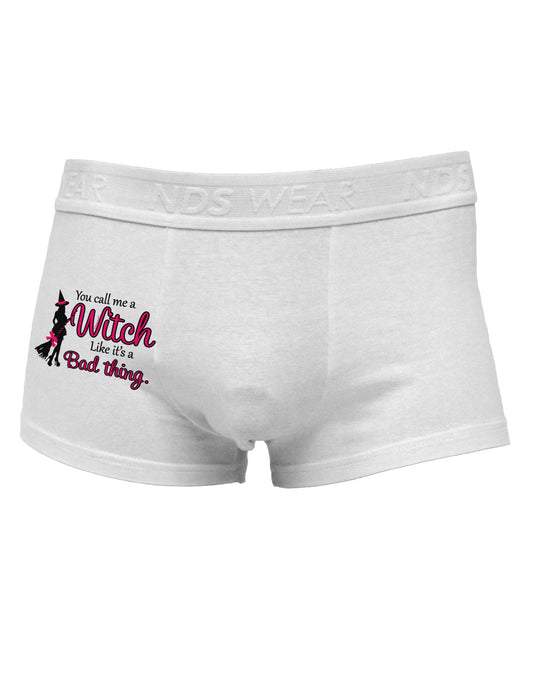 Witch - Bad Thing Side Printed Mens Trunk Underwear-Mens Trunk Underwear-NDS Wear-White-Small-Davson Sales