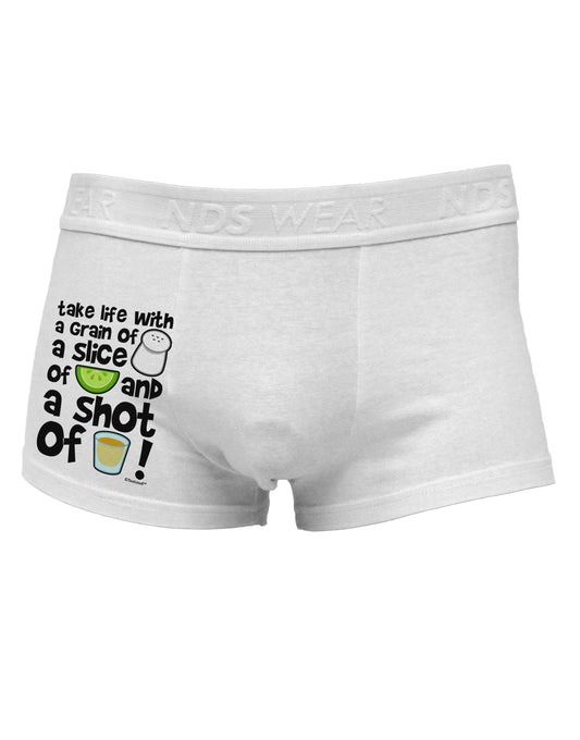 Take Life with a Grain of Salt and a Shot of Tequila Side Printed Mens Trunk Underwear by TooLoud-Mens Trunk Underwear-NDS Wear-White-Small-Davson Sales