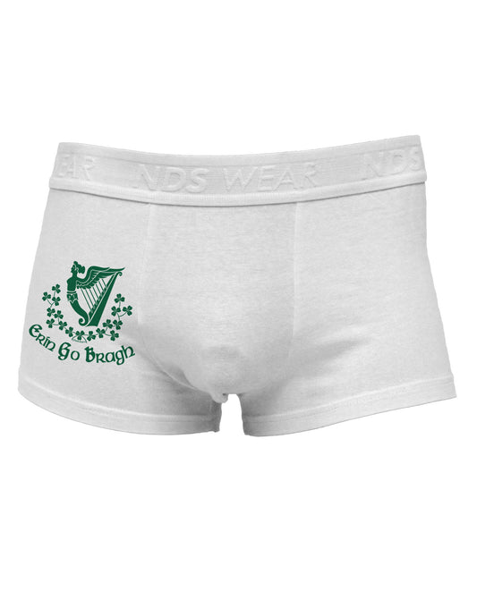 Erin Go Bragh Ireland Forever Side Printed Mens Trunk Underwear-Mens Trunk Underwear-NDS Wear-White-Small-Davson Sales