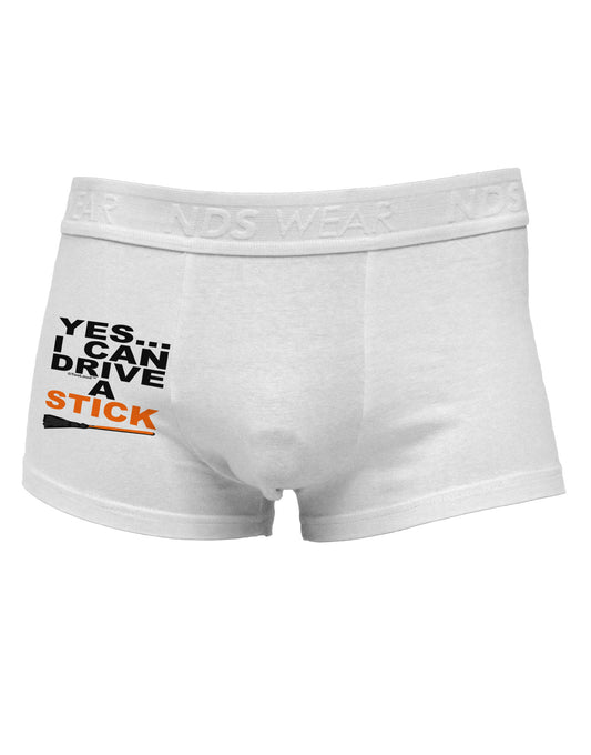 Drive Stick Orange Side Printed Mens Trunk Underwear-Mens Trunk Underwear-NDS Wear-White-Small-Davson Sales