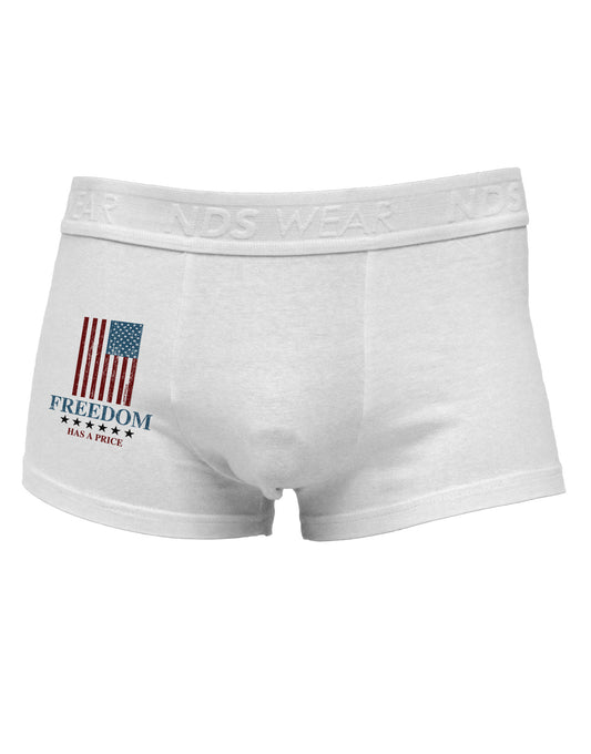 Freedom Flag Color Side Printed Mens Trunk Underwear-Mens Trunk Underwear-NDS Wear-White-Small-Davson Sales