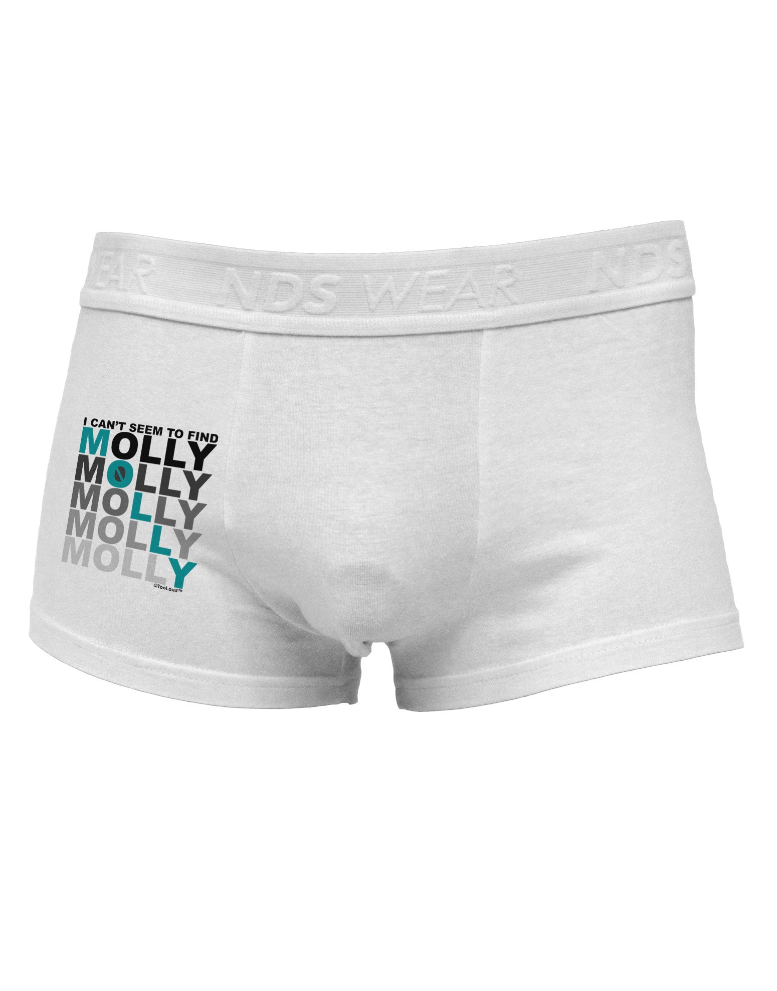Find Molly Blue Side Printed Mens Trunk Underwear-Mens Trunk Underwear-NDS Wear-White-Small-Davson Sales