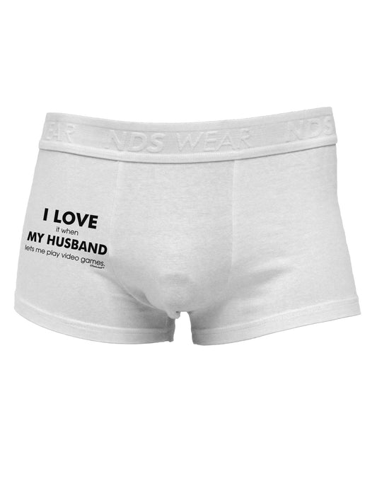 I Love My Husband Videogames Side Printed Mens Trunk Underwear-Mens Trunk Underwear-NDS Wear-White-Small-Davson Sales