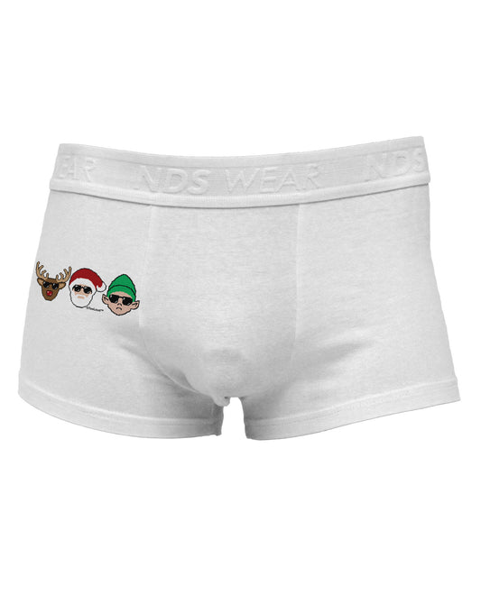 The X-mas Squad Side Printed Mens Trunk Underwear-Mens Trunk Underwear-NDS Wear-White-Small-Davson Sales
