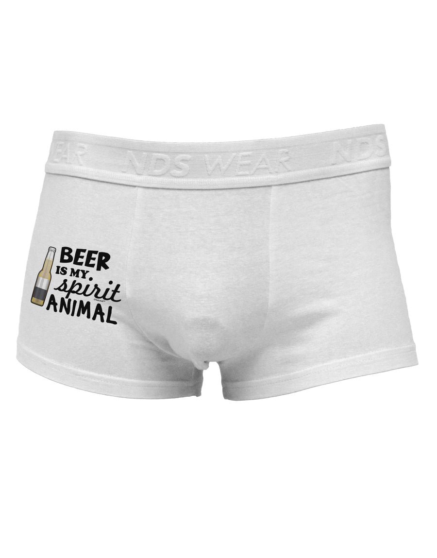 Beer Is My Spirit Animal Side Printed Mens Trunk Underwear-Mens Trunk Underwear-NDS Wear-White-Small-Davson Sales