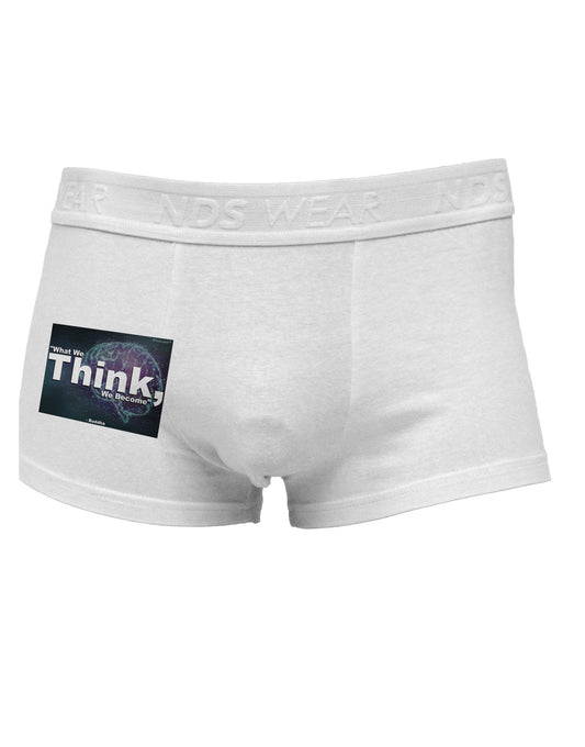 What We Think Buddha Side Printed Mens Trunk Underwear-Mens Trunk Underwear-NDS Wear-White-Small-Davson Sales