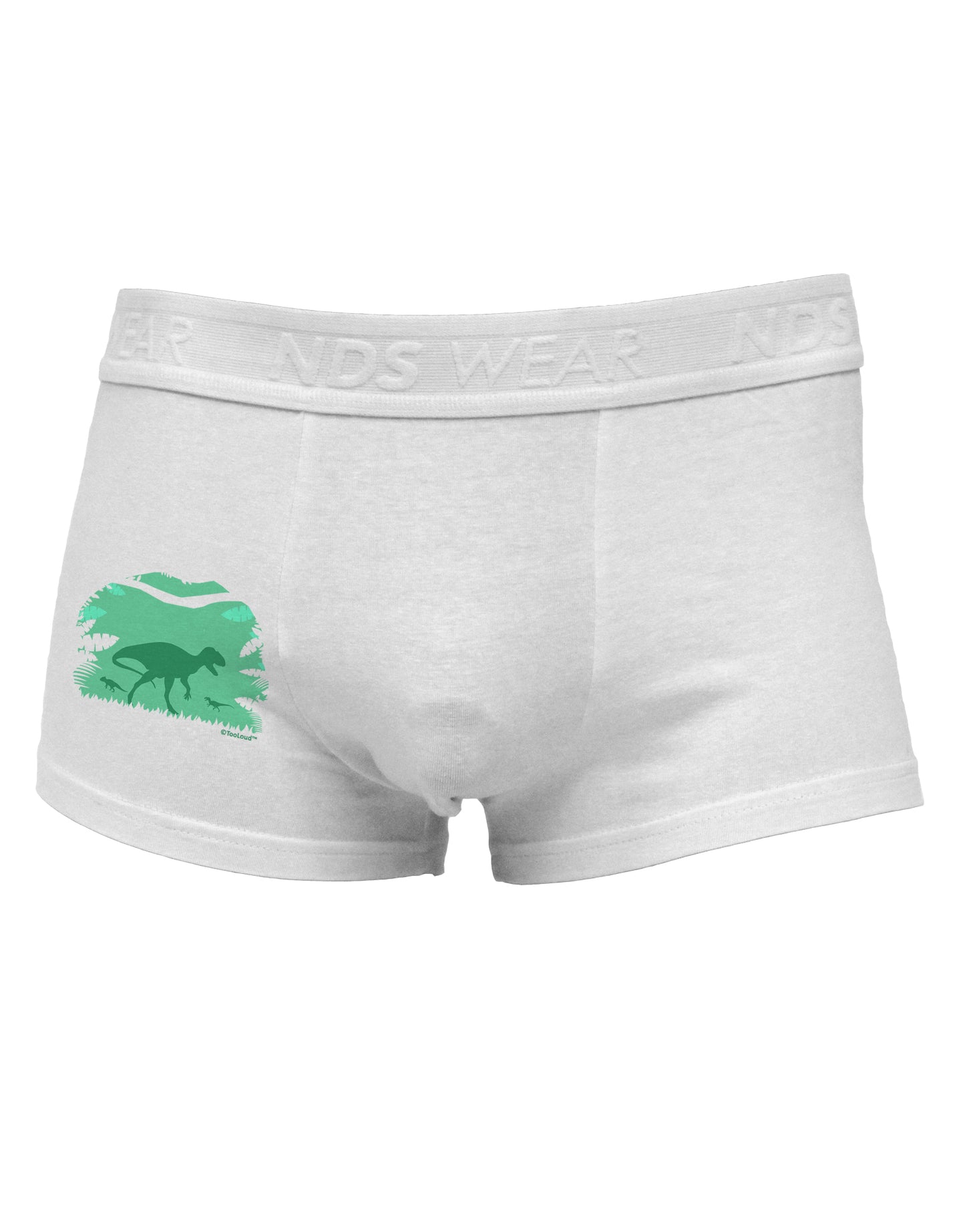Dinosaur Silhouettes - Jungle Side Printed Mens Trunk Underwear by TooLoud-Mens Trunk Underwear-NDS Wear-White-Small-Davson Sales