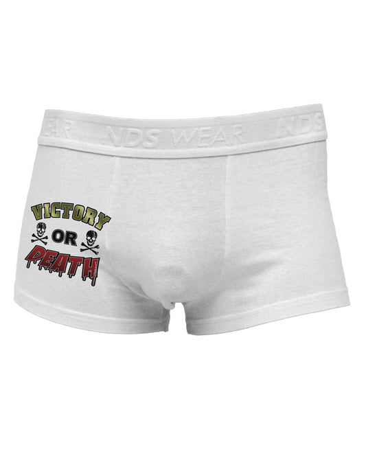 Victory Or Death Side Printed Mens Trunk Underwear-Mens Trunk Underwear-NDS Wear-White-Small-Davson Sales
