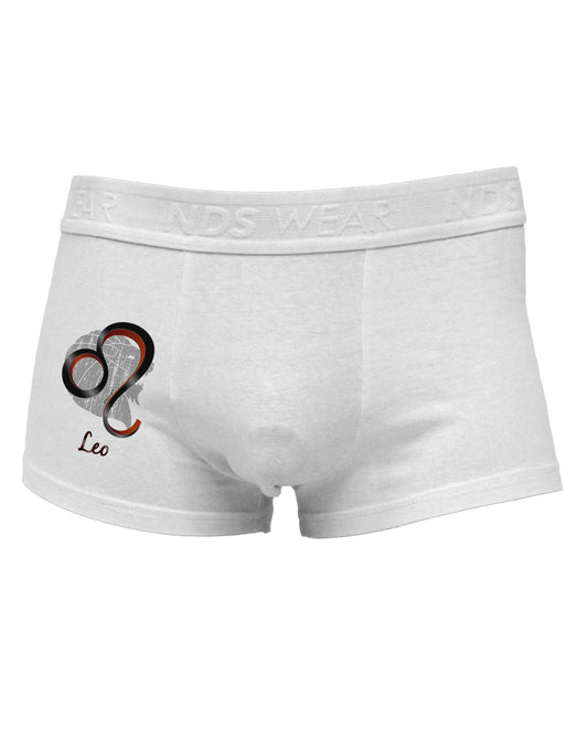 Leo Symbol Side Printed Mens Trunk Underwear-Mens Trunk Underwear-NDS Wear-White-Small-Davson Sales