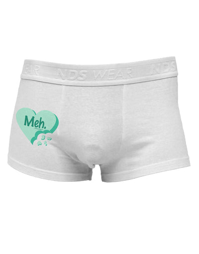 Meh Candy Heart Green - Valentines Day Side Printed Mens Trunk Underwear by TooLoud-Mens Trunk Underwear-NDS Wear-White-Small-Davson Sales