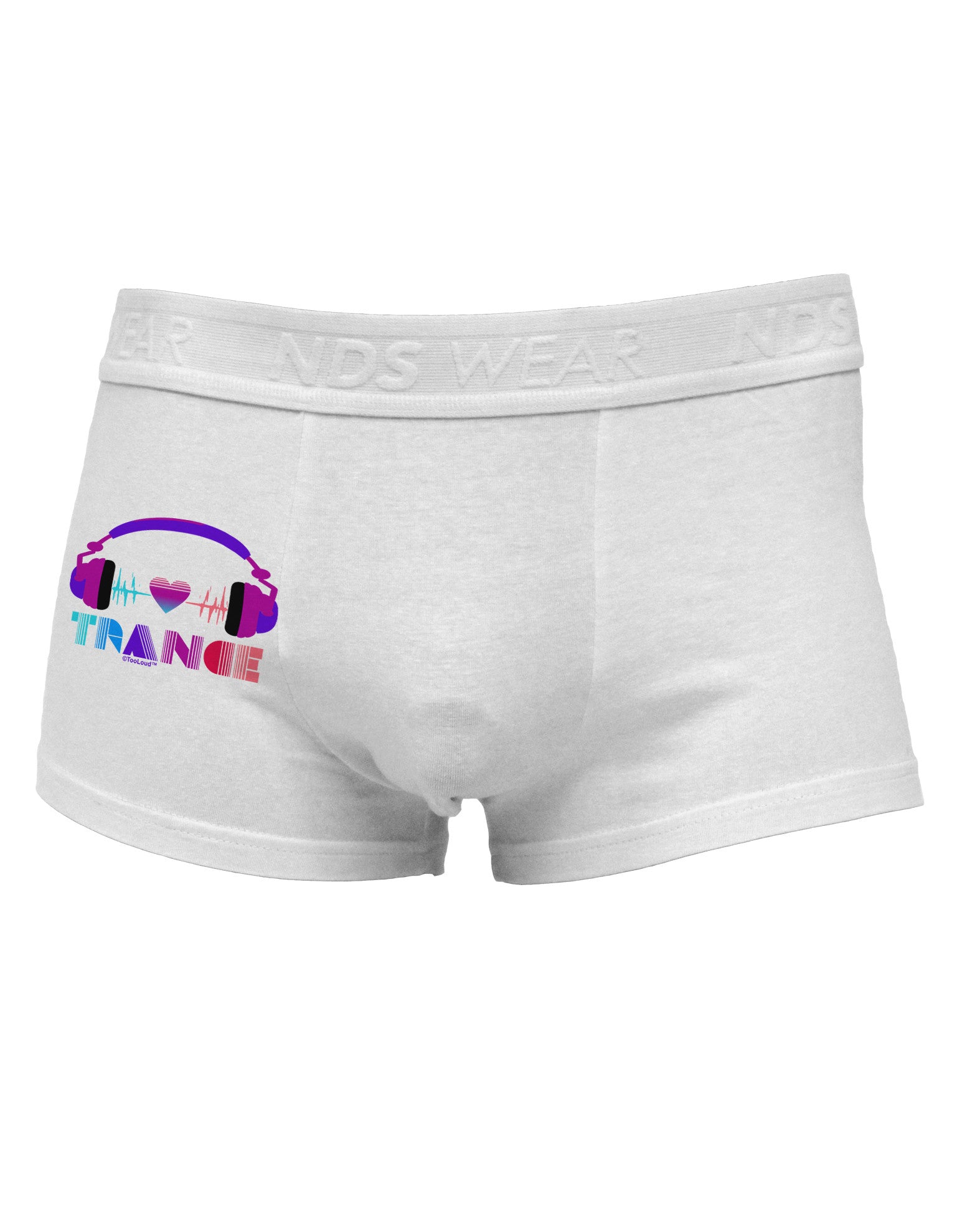 Heart Trance Side Printed Mens Trunk Underwear-Mens Trunk Underwear-NDS Wear-White-Small-Davson Sales