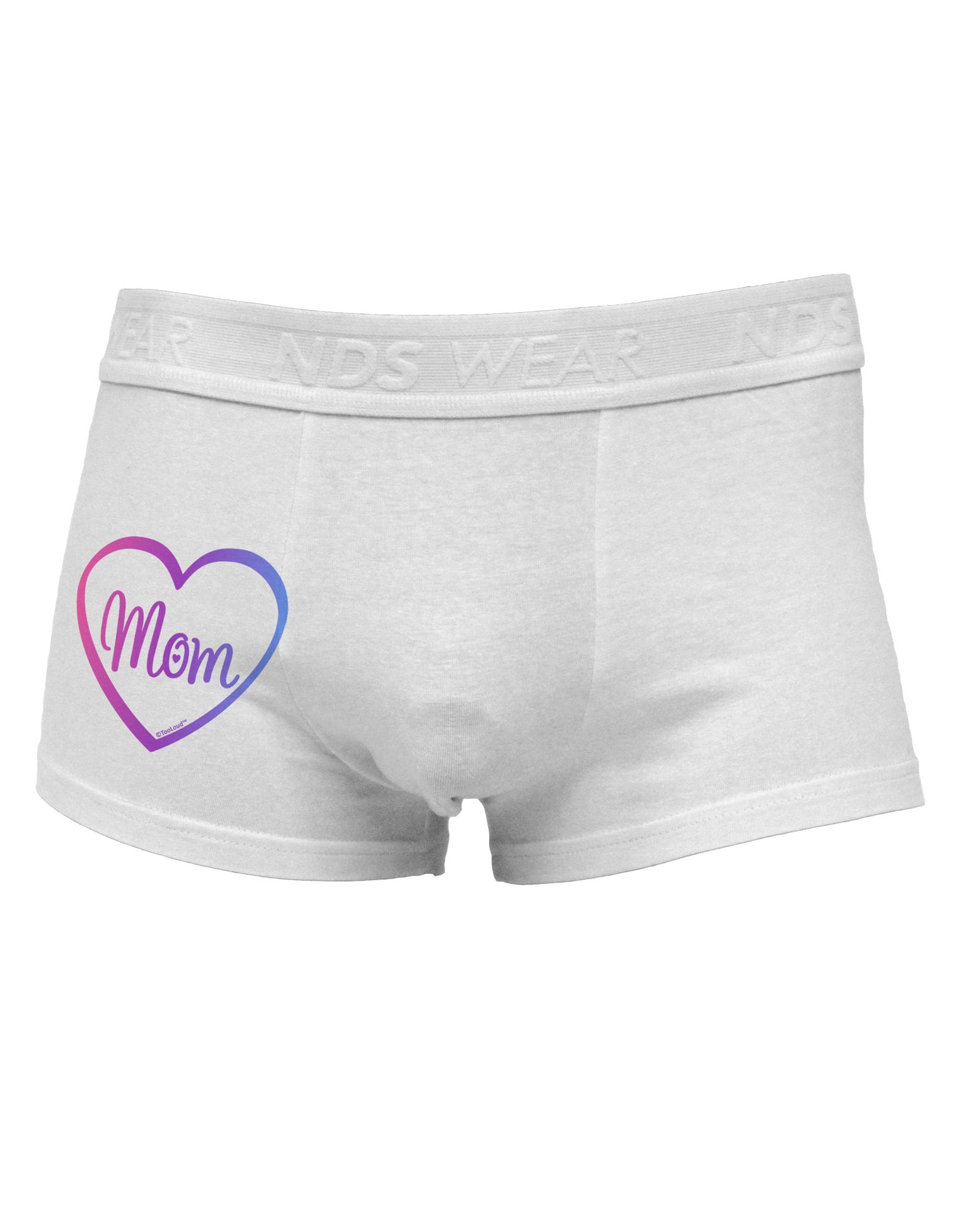 Mom Heart Design - Gradient Colors Side Printed Mens Trunk Underwear by TooLoud-Mens Trunk Underwear-NDS Wear-White-Small-Davson Sales