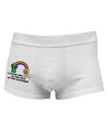 End Of The Rainbow Text Side Printed Mens Trunk Underwear-Mens Trunk Underwear-NDS Wear-White-Small-Davson Sales