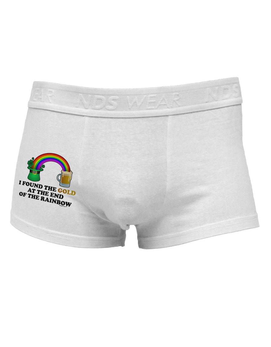 End Of The Rainbow Text Side Printed Mens Trunk Underwear-Mens Trunk Underwear-NDS Wear-White-Small-Davson Sales