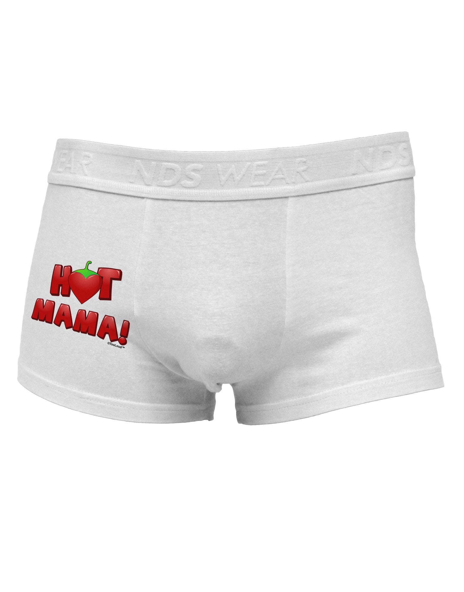 Hot Mama Chili Heart Side Printed Mens Trunk Underwear-Mens Trunk Underwear-NDS Wear-White-Small-Davson Sales