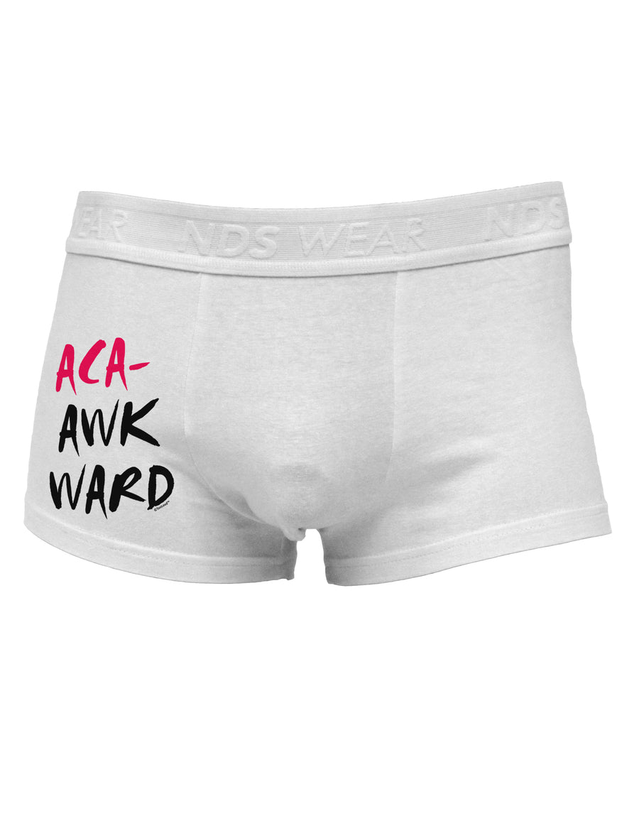 Aca-Awkward Side Printed Mens Trunk Underwear-Mens Trunk Underwear-NDS Wear-White-Small-Davson Sales