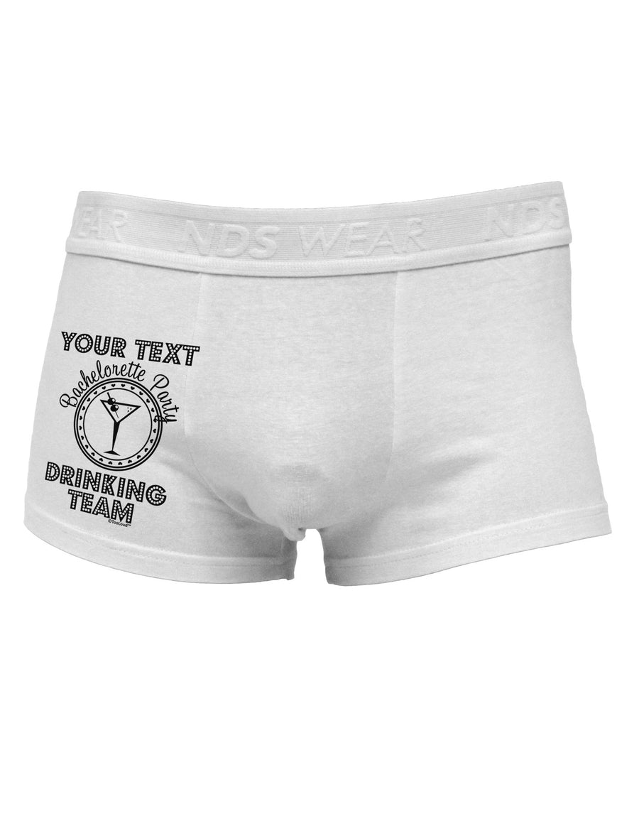 Personalized -Name- Bachelorette Party Drinking Team Side Printed Mens Trunk Underwear-Mens Trunk Underwear-NDS Wear-White-Small-Davson Sales