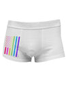 American Pride - Rainbow Flag Side Printed Mens Trunk Underwear-Mens Trunk Underwear-NDS Wear-White-Small-Davson Sales