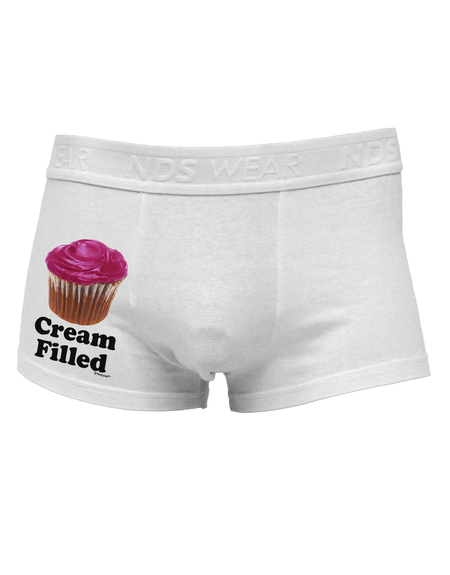 Cream Filled Pink Cupcake Design Side Printed Mens Trunk Underwear by TooLoud-Mens Trunk Underwear-TooLoud-White-Small-Davson Sales