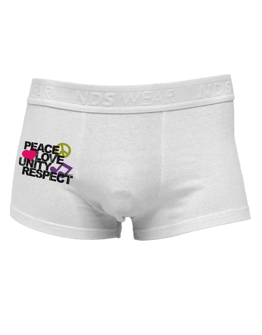 PLUR Distressed Text Side Printed Mens Trunk Underwear-Mens Trunk Underwear-NDS Wear-White-Small-Davson Sales