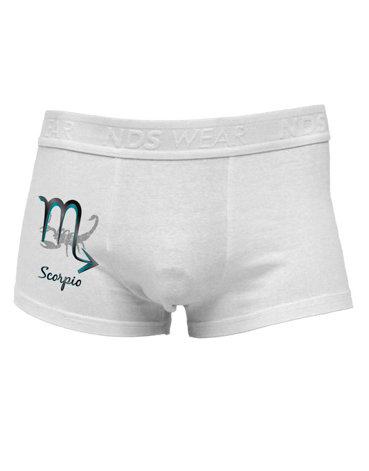 Scorpio Symbol Side Printed Mens Trunk Underwear-Mens Trunk Underwear-NDS Wear-White-Small-Davson Sales