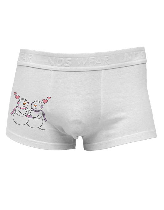 Cute Snowwoman Couple Side Printed Mens Trunk Underwear by TooLoud-Mens Trunk Underwear-NDS Wear-White-Small-Davson Sales