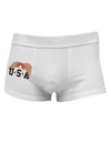 Bald Eagle USA Side Printed Mens Trunk Underwear-Mens Trunk Underwear-NDS Wear-White-Small-Davson Sales