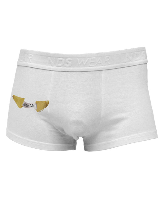 Bite Me - Fortune Cookie Side Printed Mens Trunk Underwear-Mens Trunk Underwear-NDS Wear-White-X-Large-Davson Sales