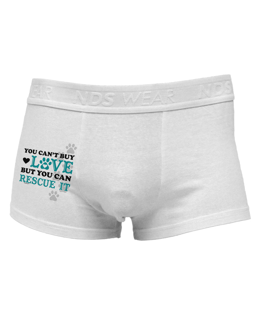 Can't Buy Love Rescue It Side Printed Mens Trunk Underwear-Mens Trunk Underwear-NDS Wear-White-Small-Davson Sales