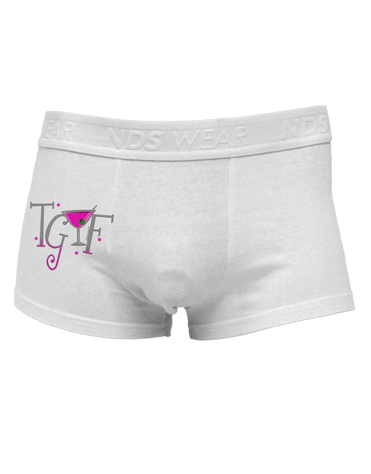 TGIF Martini Side Printed Mens Trunk Underwear-Mens Trunk Underwear-NDS Wear-White-Small-Davson Sales