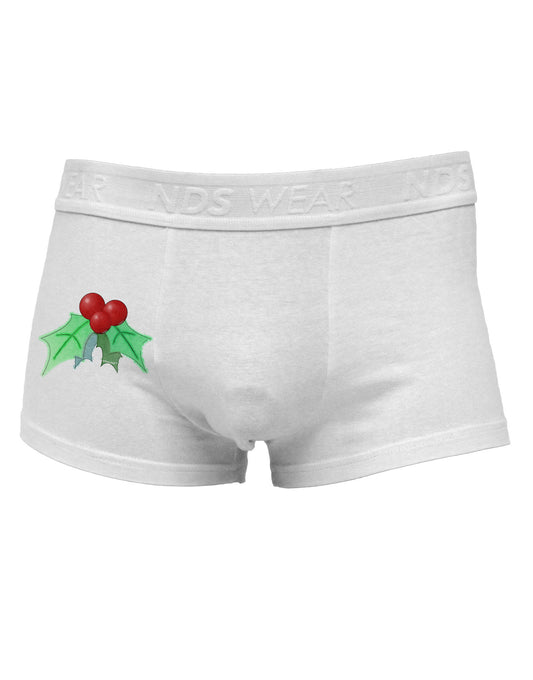 Holly Watercolor Side Printed Mens Trunk Underwear-Mens Trunk Underwear-NDS Wear-White-Small-Davson Sales