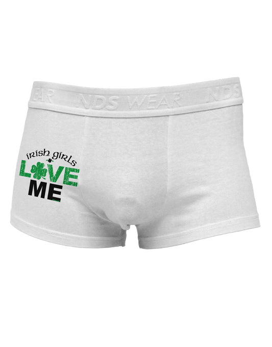 Irish Girls Love Me Side Printed Mens Trunk Underwear-Mens Trunk Underwear-NDS Wear-White-Small-Davson Sales
