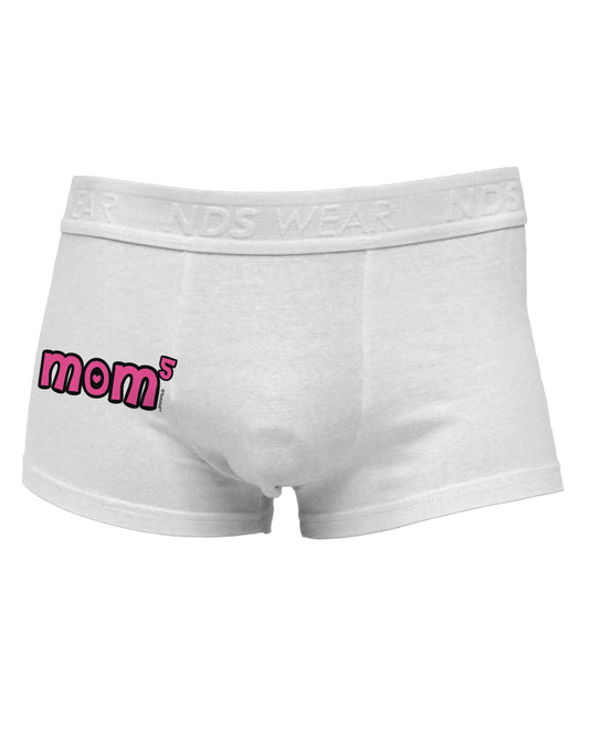 Mom to the Fifth Power - Cute Mom of 5 Design Side Printed Mens Trunk Underwear by TooLoud-Mens Trunk Underwear-NDS Wear-White-Small-Davson Sales