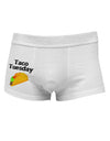 Taco Tuesday Design Side Printed Mens Trunk Underwear by TooLoud-Mens Trunk Underwear-NDS Wear-White-Small-Davson Sales