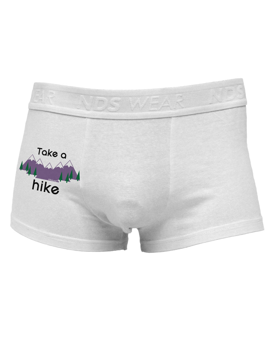 Take a Hike Side Printed Mens Trunk Underwear-Mens Trunk Underwear-NDS Wear-White-Small-Davson Sales