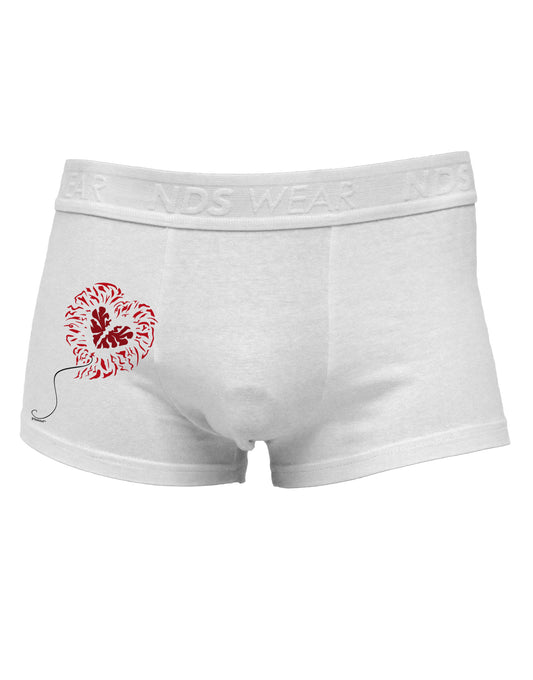 Broken Heart Popped Red Heart Balloon Side Printed Mens Trunk Underwear-Mens Trunk Underwear-NDS Wear-White-Small-Davson Sales