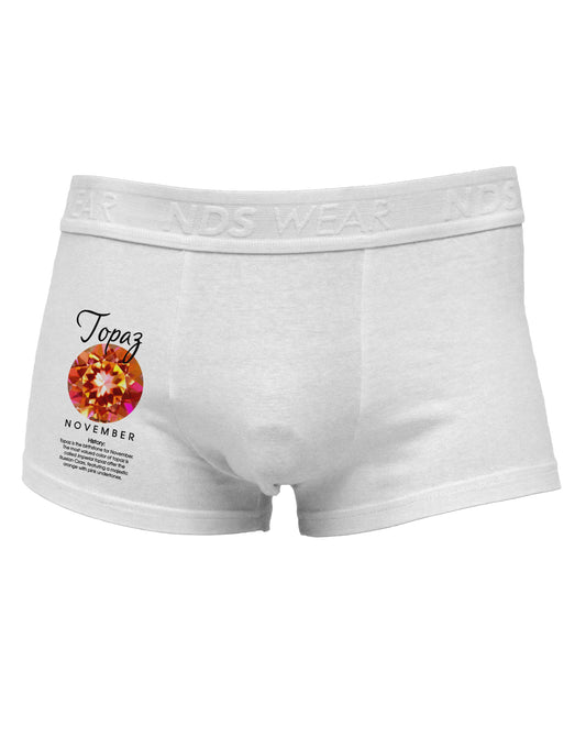 Birthstone Topaz Side Printed Mens Trunk Underwear by TooLoud-Mens Trunk Underwear-NDS Wear-White-Small-Davson Sales
