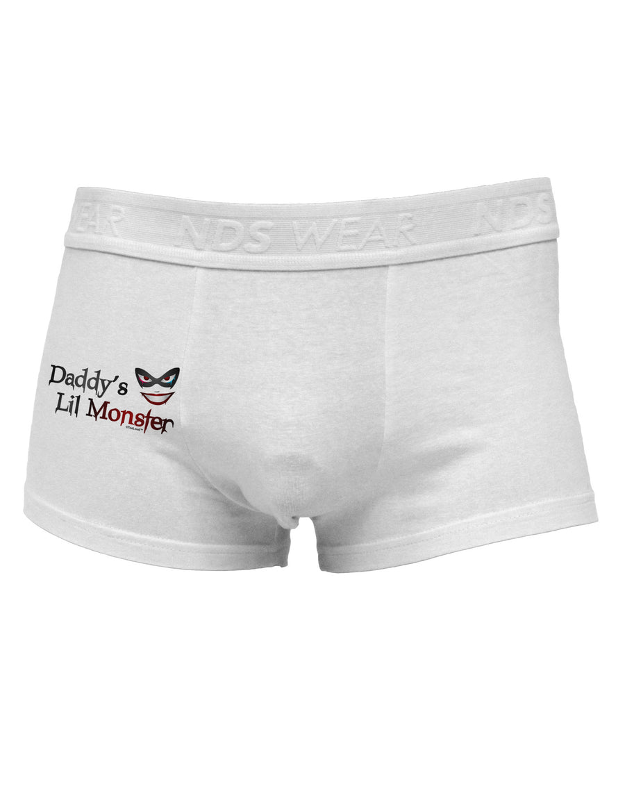 Daddys Lil Monster Side Printed Mens Trunk Underwear-Mens Trunk Underwear-NDS Wear-White-Small-Davson Sales