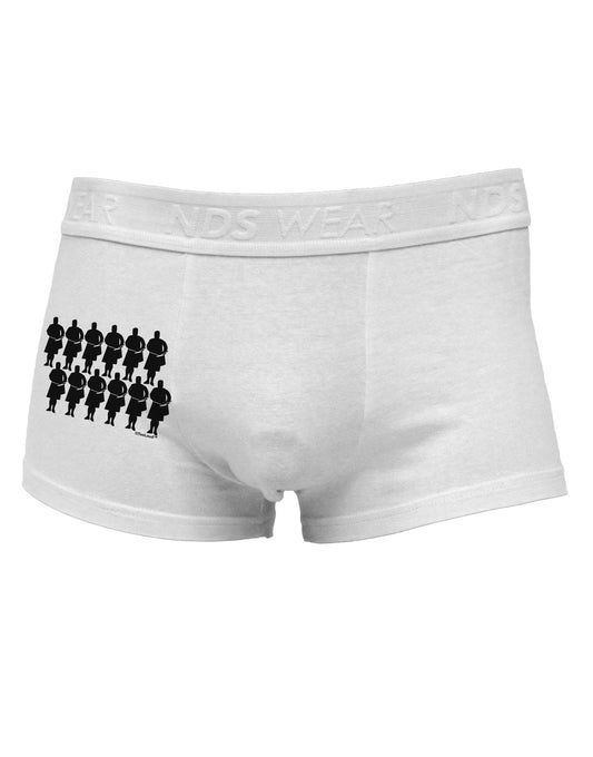 Twelve Drummers Drumming Side Printed Mens Trunk Underwear-Mens Trunk Underwear-NDS Wear-White-Small-Davson Sales
