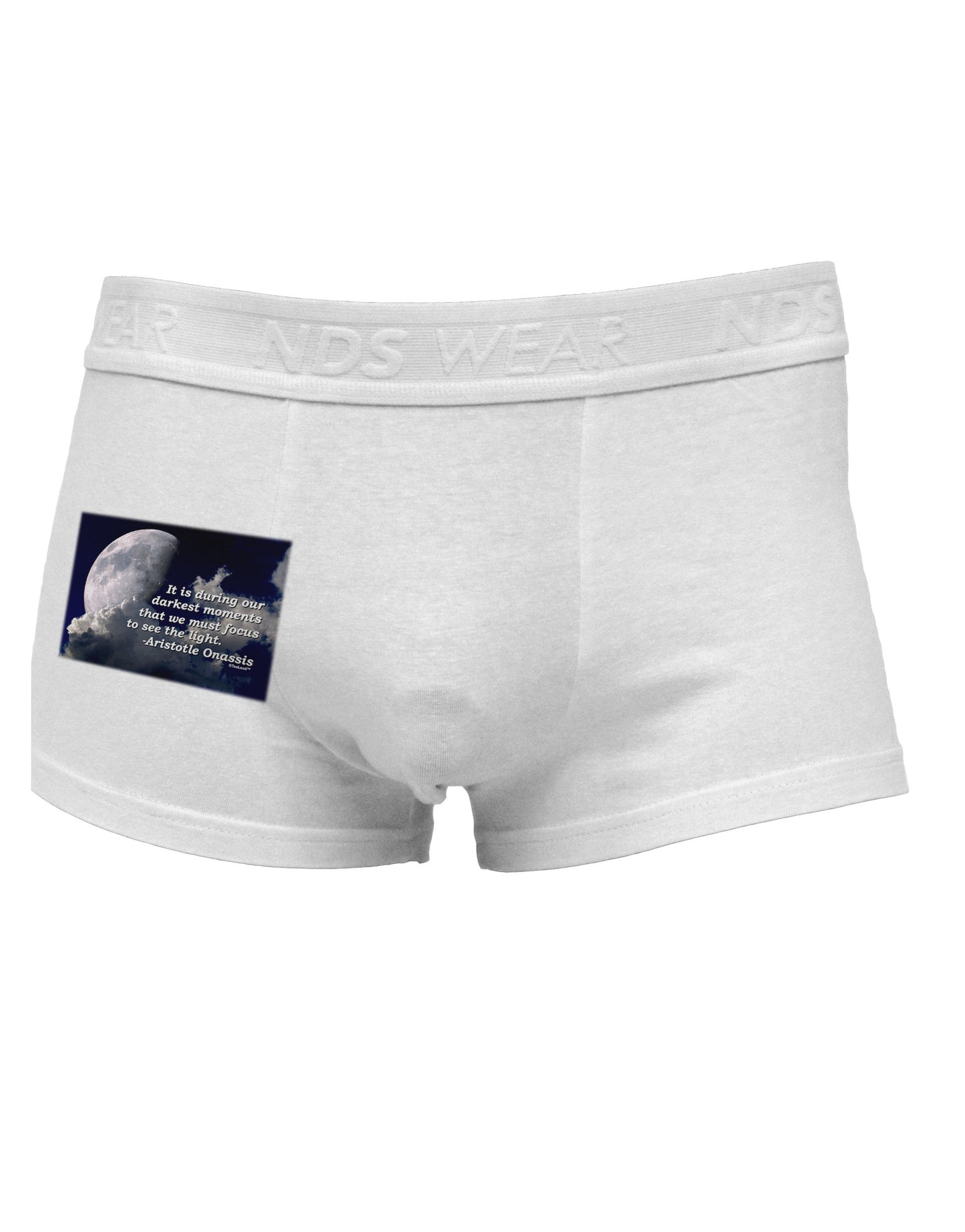 Our Darkest Moments Side Printed Mens Trunk Underwear-Mens Trunk Underwear-NDS Wear-White-Small-Davson Sales